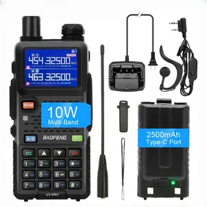 Baofeng Radio 5RH, Handheld Walkie Talkie Radio, Long Range Handheld Two Way Radio, NOAA Weather Receiver, Rechargeable Walkie Talkies, Copy Frequency 999CH, Electronic Gadgets