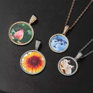5179 Premium Custom Photo Medallion Set | Adjustable Rope Chain, Fully Iced Frame Personalized Jewelry for Daily & Festival Outfit summerwins
