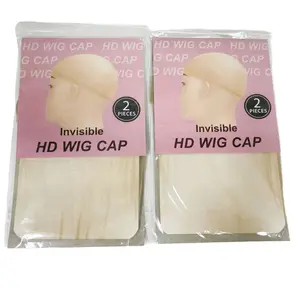 Imani Skinlike HD Wig Cap, 2 Pieces Invisible and Sheer Breathable Ultra-thin Stretchy Stocking Caps for Lace Front Wigs