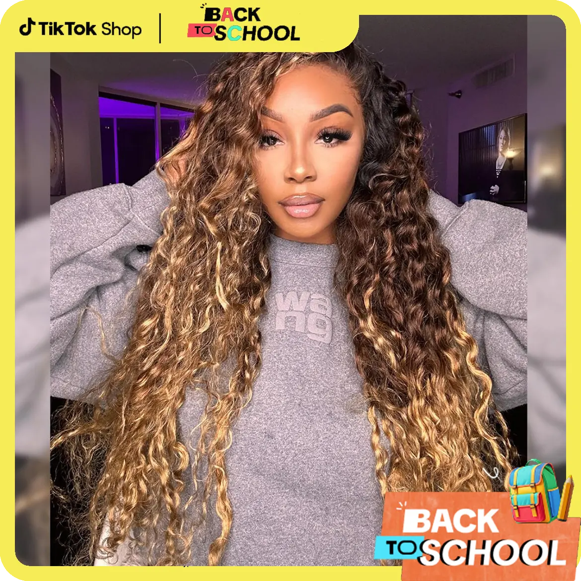 STERLY 200% Density 13x6 Lace Ombre Deep Wave Frontal Human Hair Wig Smooth HD Transparent Lace Front Wig 250% Density #P4/27 Highlight Deep Wave Wig #4 Chocolate Brown Wig #TikTokShopBackToSchool#SohoChic