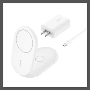 Belkin Qi2 2-in-1 Stand - White