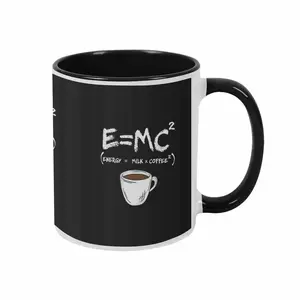 E=MC² Coffee Energy Formula Mug 11oz/15oz Funny Science Print Design Ceramic Durable Dishwasher Safe Great for Office Home Study Gift for Coffee Lovers