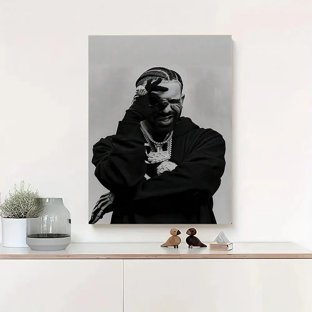 Framed Artistic Modern Music Canvas Print - Drake No One Compares Album Cover, Waterproof UV-Resistant, Home Decor for Living Room, Bedroom, Posters & Prints for Home Supplies