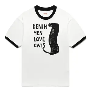Kapital Cat Tee "White/Black"
