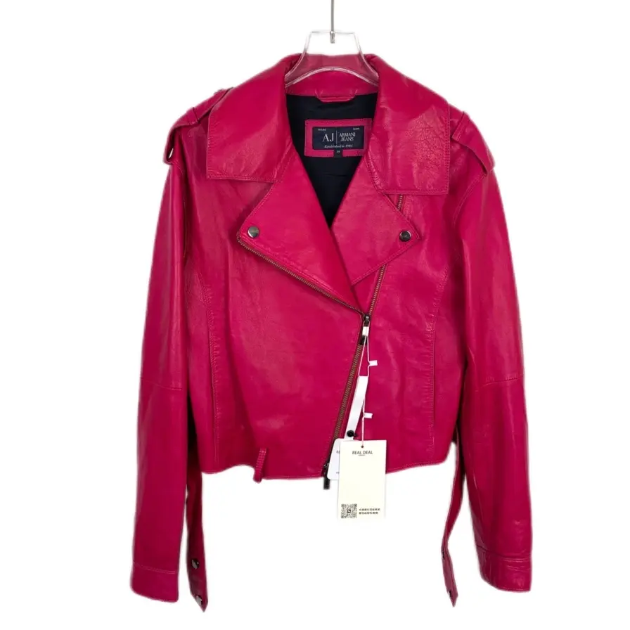 RDLT-Armani size 38 Rose Lapel Sheepskin Jacket-J2087