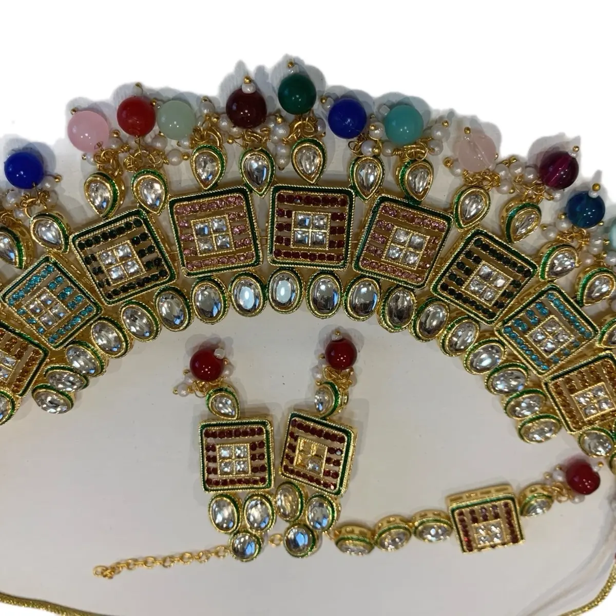 Kundan Sets with Non Natural Stones for Women -kundan Collection
