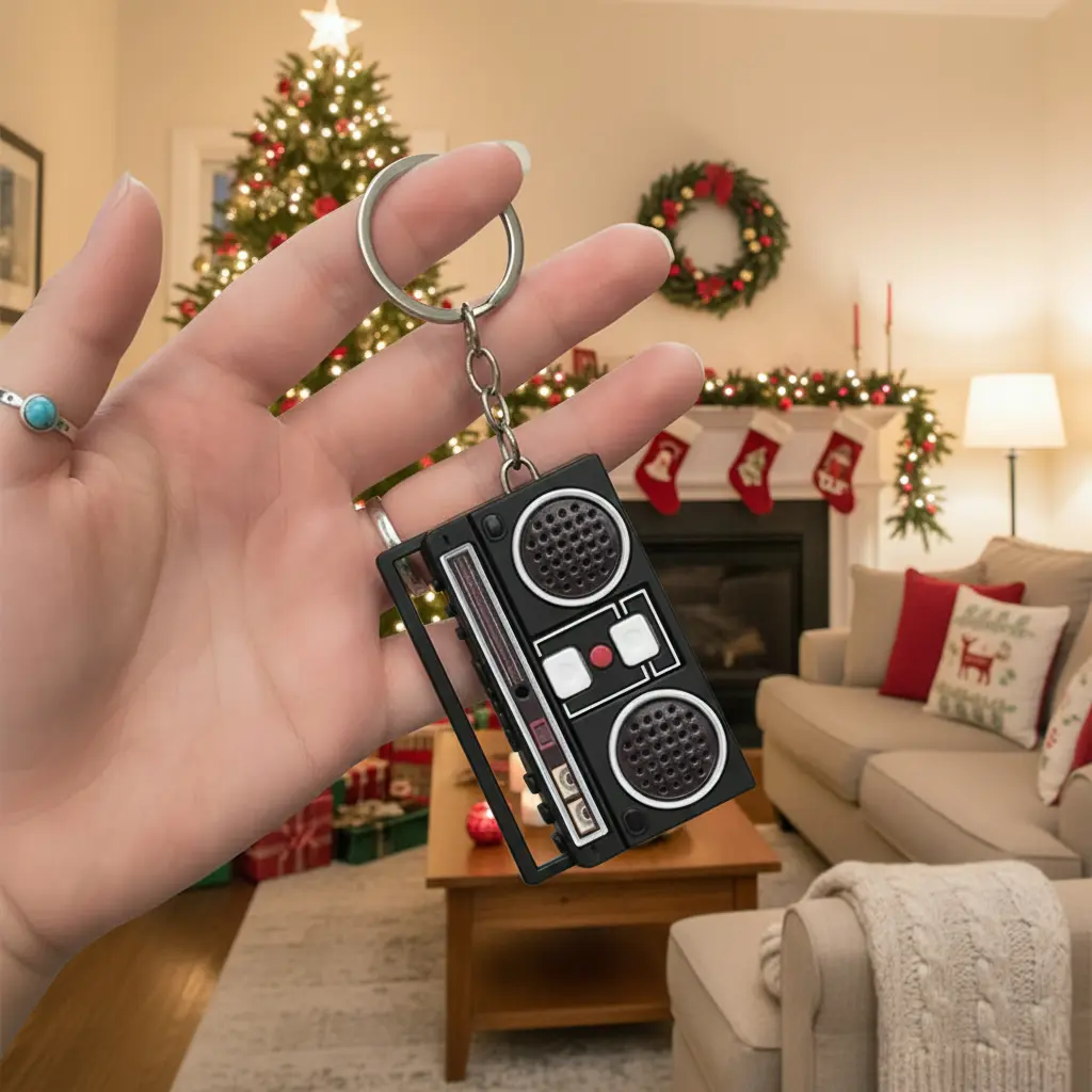 Retro Mini Audio Recorder Keychain - Vintage Design - TikTok Shop