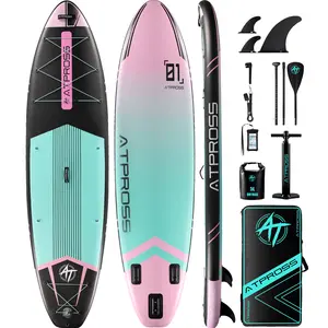 11'6"x35" Inflatable Stand Up Paddle Board with Kayak Seat, Premium SUP Paddle Boards for Adults, 450lbs Extra Wide Blow up Paddle Boards for Yoga Fishing Paddle Board