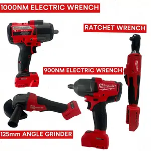 Milwaukee 1000Nm 900Nm Electric Impact Wrenches 125mmBrushless Variable Speed Angle Grinder, Milwaukee M-18 Compatible Battery,  Construction Machinery Repair Factory Outdoor Engineering Professional Power Tool