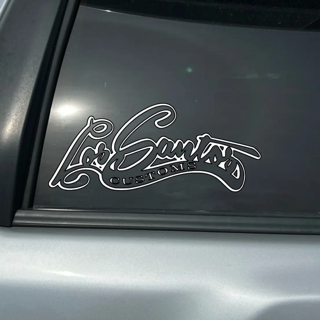 Los Santos Customs Cursive Decal For Cars, Trucks, and More