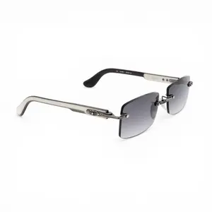 Chrome Hearts Deep 2 Ivory Frame Sunglasses Silver