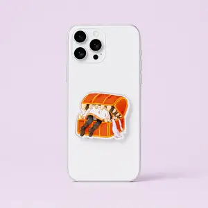 Chibi Frieren Stuck in Mimic Magsafe Phone Grip Holder, Aesthetic Japan Anime Acrylic Magnetic Phone Mount, Durable Popsocket Accessories