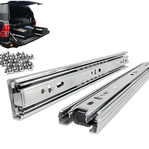 Drawer Slides, Iron Metal Structure, Quiet Ball Bearing Design, Heavy Duty Rust Resistant Home Furniture Hardware Sliders, 10/12/14/16 Inch, DIY Office Storage Solution