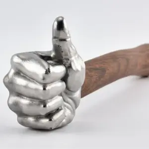 Stainless Steel Fist Hammer Craft Ornament, Solid Iron Hammer Hardware Tool, Decorative Handmade Accessory for Home & Office