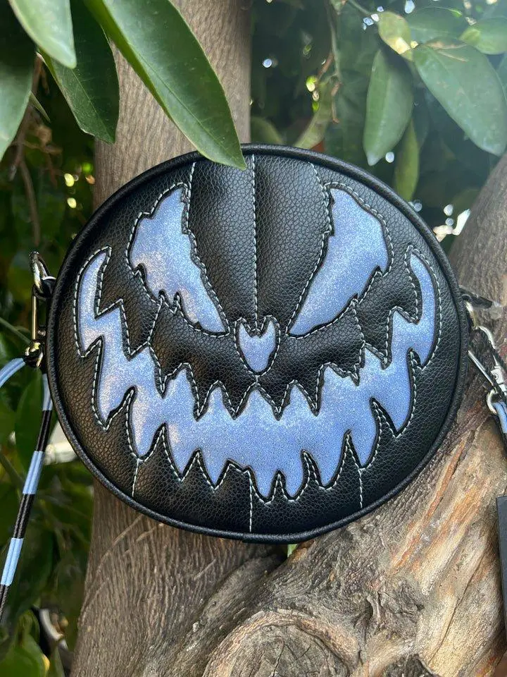 Pumpkin Kult: Bad Baby- Black and Periwinkle Blue Pumpkin Bag