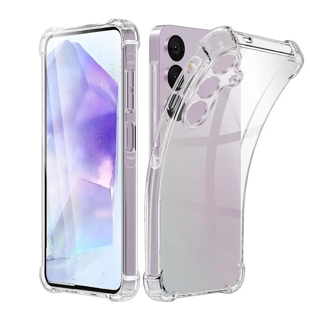 Phone Case Cover - Transparent, Protective, Shockproof, Suitable for Samsung Galaxy S25 FE 5G/S25 Ultra/S24 Plus/S23/S25 Edge/S24 FE/S22, A14, A15, A25, A26, A34, A35, A53, A54, A55, A57 5G Featuring Ultra-Thin TPU Design Casing