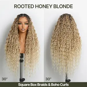 【LIVE】Frodio Veralux™ Fiber Full Lace Boho Curl & Water Wave Synthetic Box Braid Wig