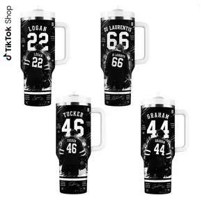 Off-Campus 40oz Handle Tumler, Briar U Hockey Stainless Steels, Logan Tucker Graham Di Laurentis Fan Gift