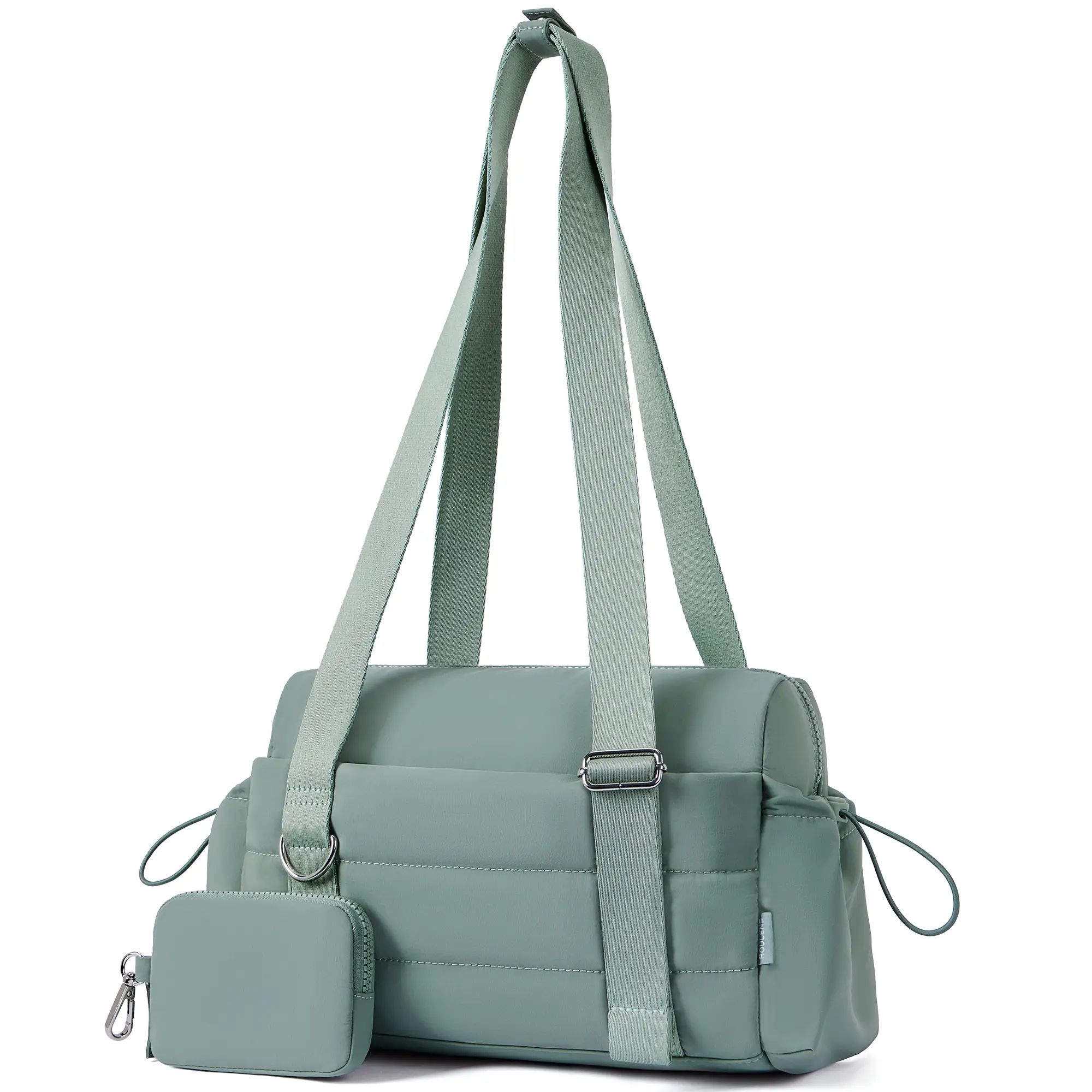 Roulens Mini Gym Bags for Women 2 Set Small Bag Duffle Handbag with Wet Compartment and Coin Wallet Soft Lightweight Material Workout Outdoor Sports B