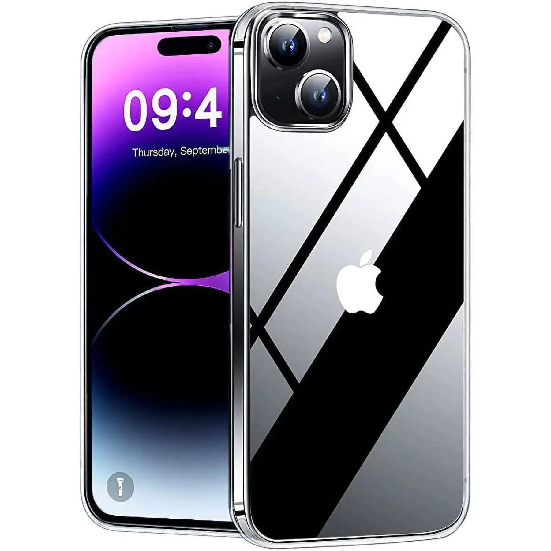 Entronix Case Compatible with iPhone 14 - [Hard Back] Slim Clear