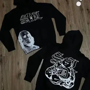 S-DL New Black Hoodies, Streetwear Hoodie, Hip Hop Outfit, Trendy Outdoor Wear Daily Wear For Men, Designer Clothing, Gift for him for her, Birthday's gift