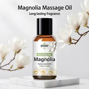 Qtoko Magnolia Massage Oil, Natural Essential Oil for Skin Care, Relaxation, Moisturizing, Soothing, Ideal for Daily Use