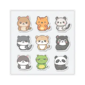 Adorable Cat Vinyl Stickers: Perfect for Kitty Lovers - Made in USA - Kiss-Cut Stickers