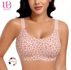 Werena Wireless Bras for Women Push Up Seamless Bras Full Coverage Comfortable Everyday Bra with Medium Support Breathable Strip