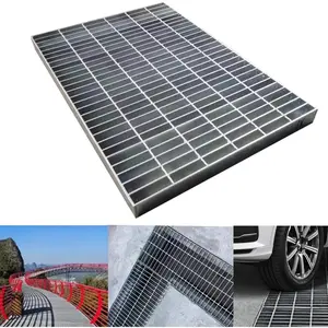 Outdoor Galvanized Steel Drain Grate,20x20 Heavy Duty Drain Cover,B125 Class  Grate,Rust-Proof Metal Sewer Grate, Square Drainage Grate for Driveway,Garage,Yard