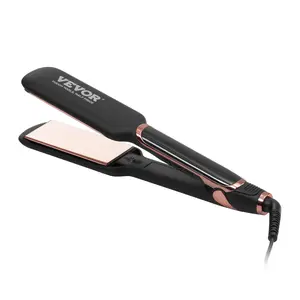 Father's Day Gift VEVOR Titanium Hair Straightener, 2-inch - Features Infrared, Negative Ions, Dual Voltage (110V/240V), LCD Screen & 11 Temperature Settings, Ideal for Salon, Home & Travel
