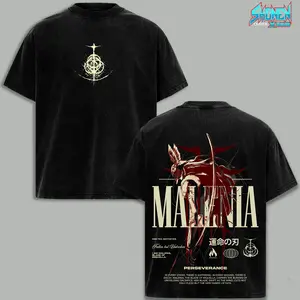 Elden Ring - Malenia Blade of Miquella Washed Graphic Tee, Oversized Gaming Streetwear Shirt, Vintage Y2K Cotton Tee, Dark Fantasy Gamer Merch Outfit