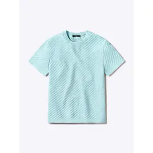 Riviera Knit Textured Tee | Sterling Blue Signature-Fit