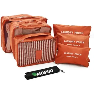 Mossio 7 Set Packing Cubes with Shoe Bag - Compression Travel Luggage Organizer