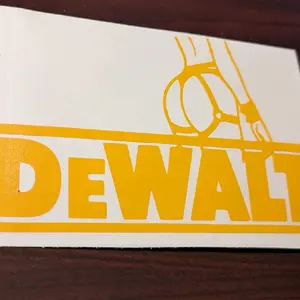 Dewalt Tool Vinyl Decal - Perfect for Personalizing Your Tools and Toolbox