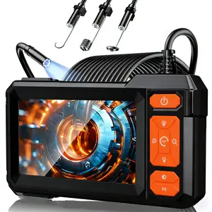 Endoscope Camera with Light, 4.3 Inch HD Screen, 8 LED Lights, Ip67 Waterproof, USB Rechargeable 2600mah Battery, Pipeline Diagnostic Tool