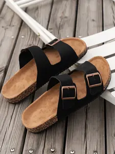 Summer New Cork Sandals Slippers Lightweight Fashion Outdoor Slipper Unisex Two-Wear, Comfortable Casual Footwear for Men and Women