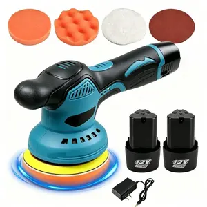 Wireless electric polishing machine, car polishing machine, portable polishing machine, used for car detailing and polishing, scratch repair on car paint, waxing and sealing, furniture maintenance, home cleaning and polishing, etc Cordless Polisher Tool