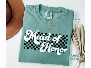 Maid of Honor Shirt Gift for Maid of Honor Proposal Tshirt, Vintage Retro Bachelorette, Wedding Proposal, Bridal Party Comfort Colors Shirts