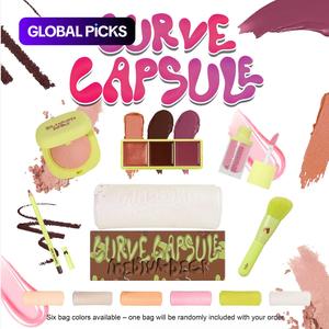 Mitchell Curve Capsule 5-Piece Face & Lip Set, Limited Edition Blush, Lip Gloss, Lip & Brush Makeup Bundle, Makeup Kit, Perfect Gift for Her