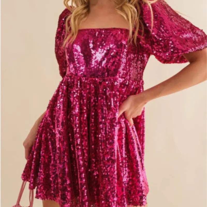 white and gold prom dresses Sequin Green Ms Perfect Babydoll Birthday Dress, Sizes XS-XXL, Ellae Lisque - Perfect Lace Dress for Birthdays