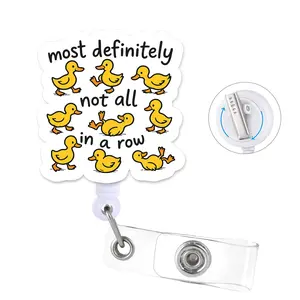 Funny Ducks Not In A Row Badge Reel, Retractable Swivel Alligator Clip, Nurse Badge Reel, Nursing Badge Reel, Funny Badge Reel, Cute Badge Reel, ID holder, RN Key Card, Badge Reels Retractable