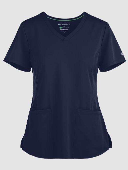 HH Works by Healing Hands Monica Women's 4-Pocket STRETCH V-Neck Scrub Top