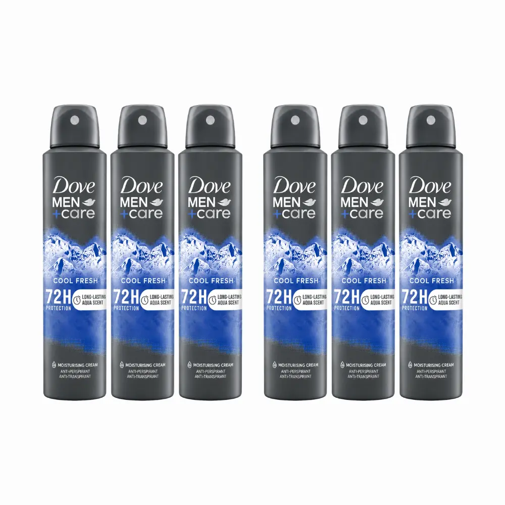 Dove Men+Care Cool Fresh Anti-Perspirant Deodorant Spray 150g 6 Pack