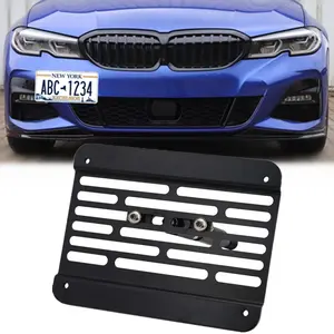 Front Bumper Tow Hook License Plate Mount Relocator Bracket fit for BMW G20 3 Series 320i 330i M340i G29 Z4 2019+ Stainless Steel No Drill Holder