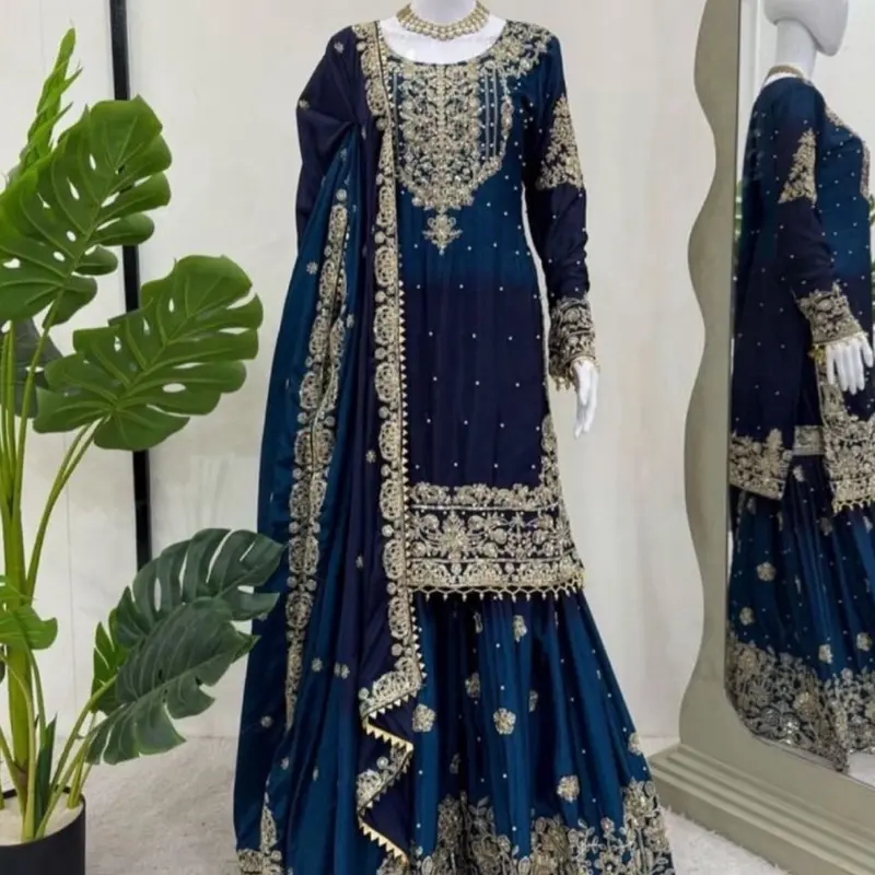 Indian Fancy Dress for Women - Teal Green & Aqua Blue Embroidered Suit with Matching Dupatta Womenswear Floral Long Sleeve Maxi Summer Casual - TikTok Shop Indian Fancy Dress for Women - Teal Green & Aqua Blue Embroidered Suit with Matching Dupatta Womenswear Floral Long Sleeve Maxi Summer Casual - TikTok Shop