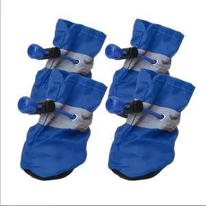 4Pcs Water-Resistant Dog Shoes for Small Dogs Anti-Slip Paw Protector Pet Boots for Outdoor Walking Outfits
