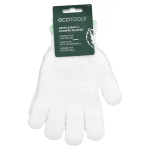 EcoTools Gentle Bath + Shower Gloves, Infused with Avocado Oil , 1 Pair