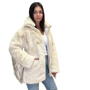 Vanilla Moonlight Faux Fur Fringe Jacket
