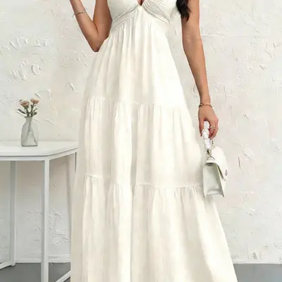 White Vacation Dress Amazon - TikTok Shop