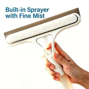 Multifunctional Reusable Streak-Free Window Cleaning Tool with Built-in Spray Squeegee - All-in-1 Glass Washer for Home, Kitchen, Car, Effortless Wipe with 0 Residue
